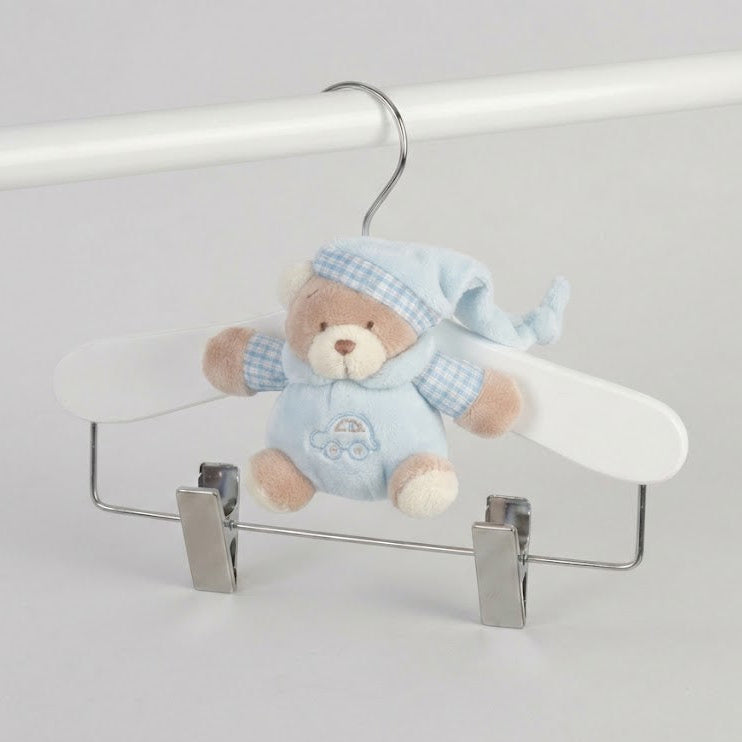 קולב עץ אטבי ברזל - כחול