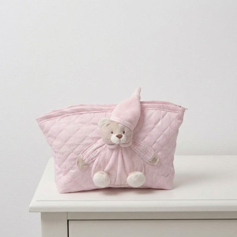 נרתיק תמרוקים קלאסי - ורוד