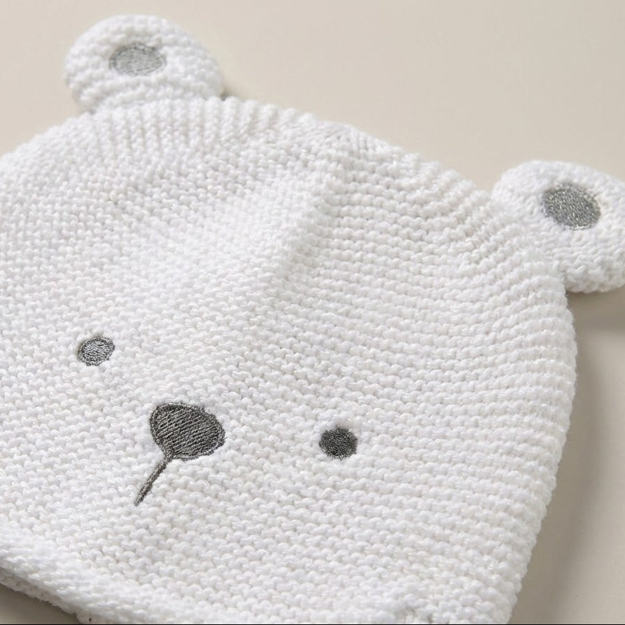 כובע דובי - לבן