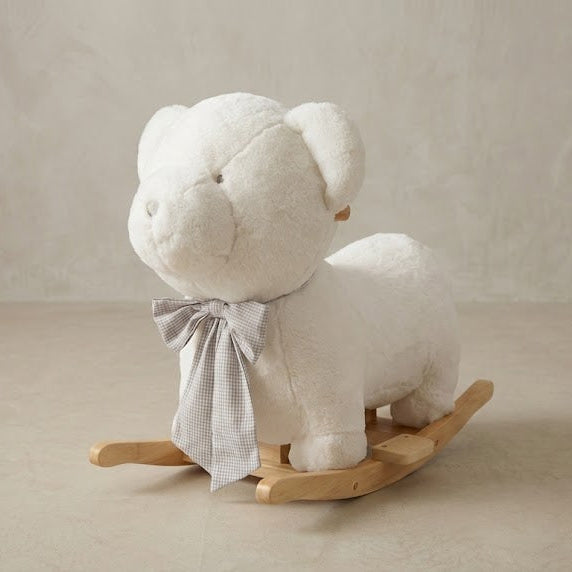 סוס נדנדה - דובי לבן & אפור