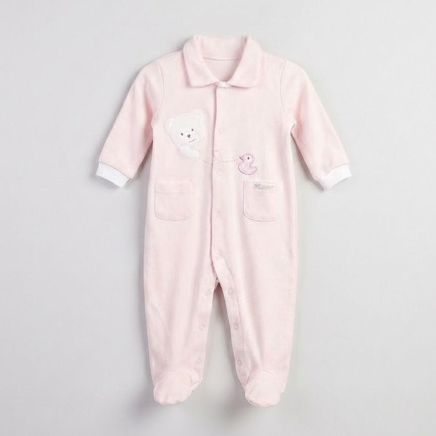 אוברול מכופתר - ורוד