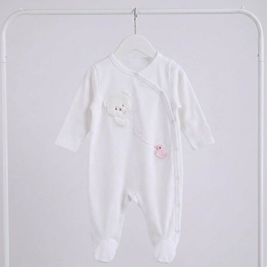 אוברול דובי ארוך - ורוד