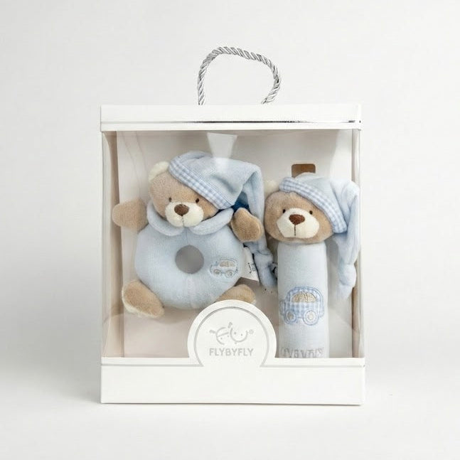 מארז לתינוק- סט רעשנים - כחול