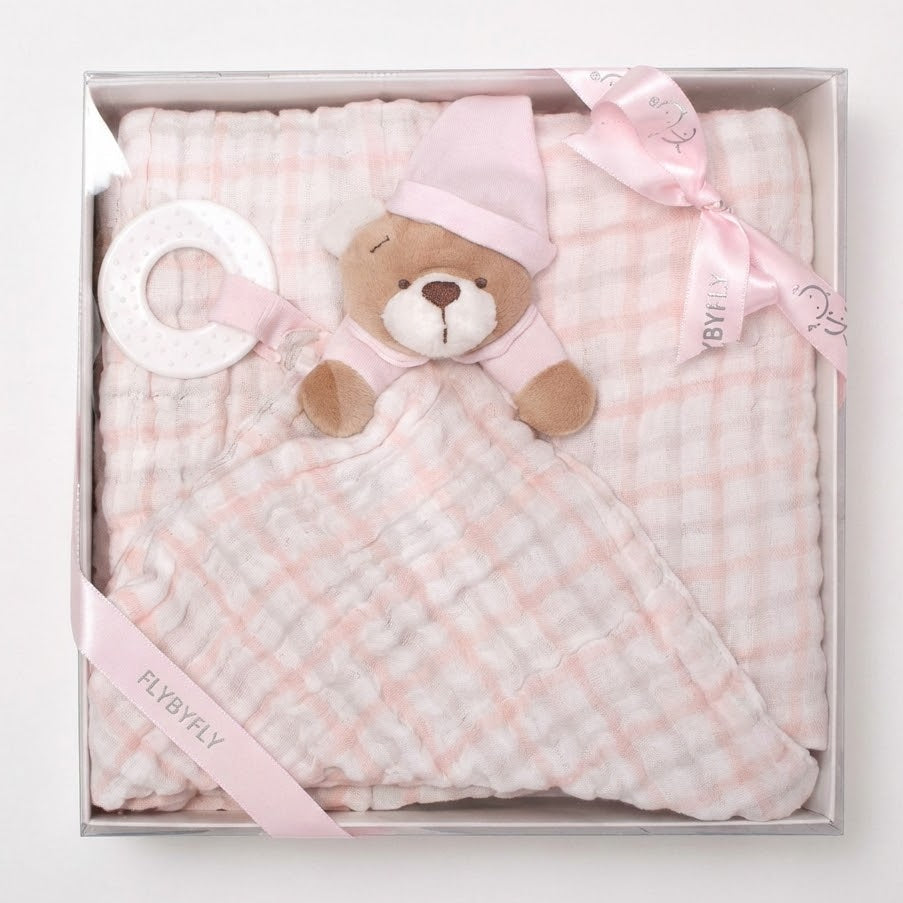 סט טטרה נושם -שמיכה ושמיכי נשכן -ורוד