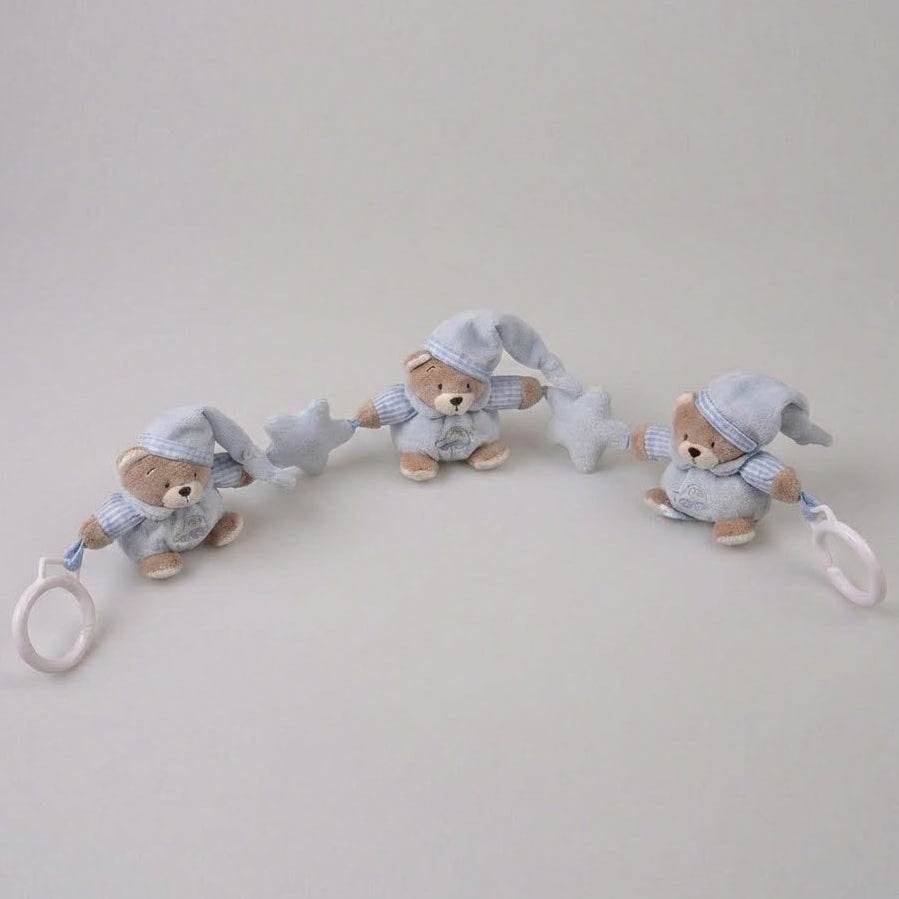 רצועת דובונים לעגלה - כחול