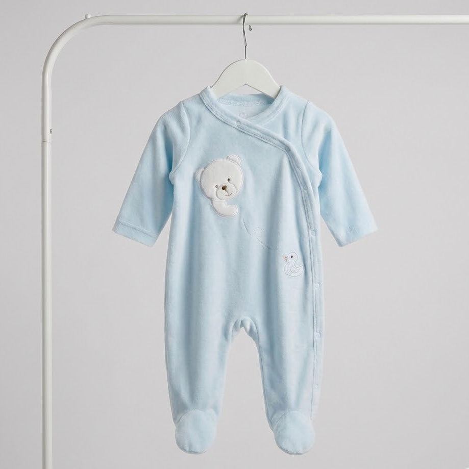 אוברול קטיפה רך במיוחד - כחול