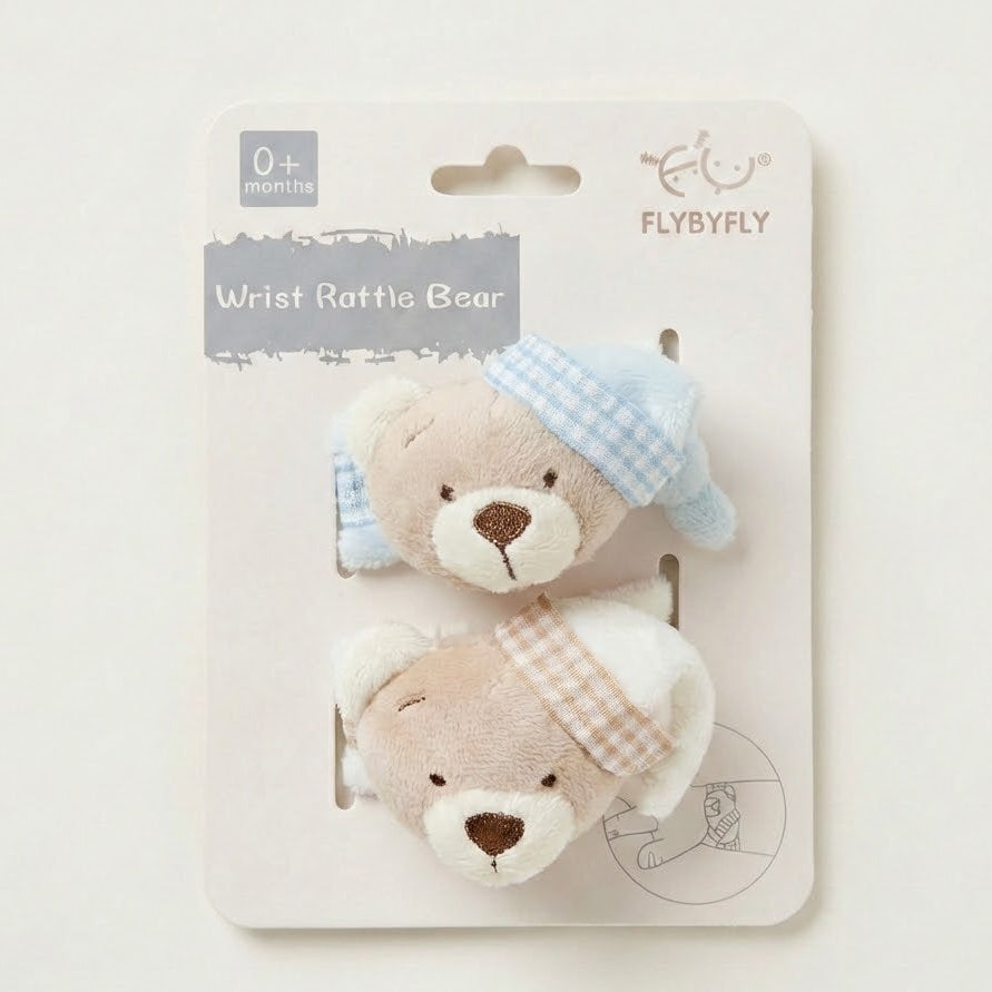 זוג רעשנים למפרק היד - כחול&בז'