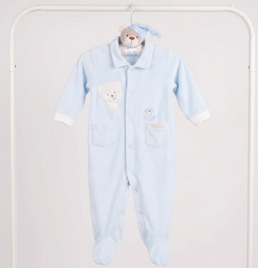 אוברול מכופתר + קולב - כחול