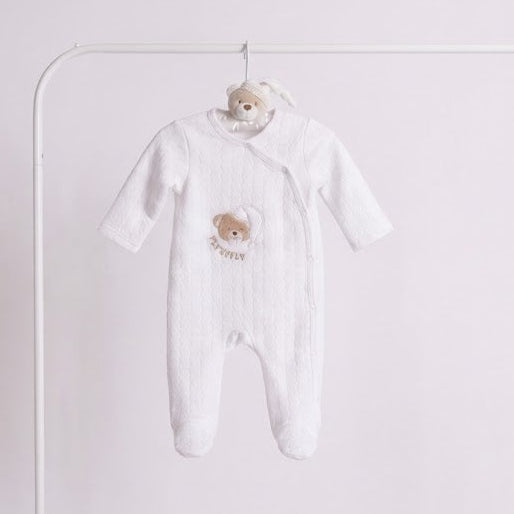 מארז אוברול+קולב דובי - בז'