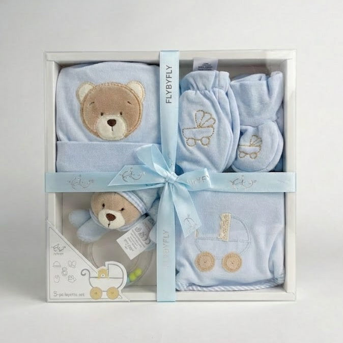 סט לתינוק - 5 חלקים - כחול