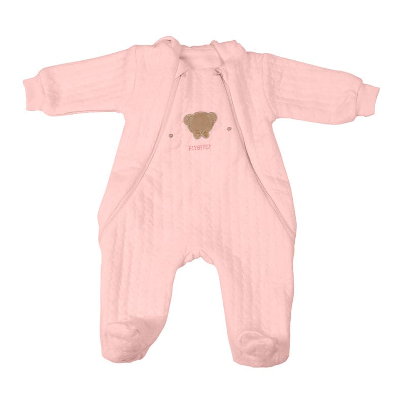 אוברול דובי - ורוד