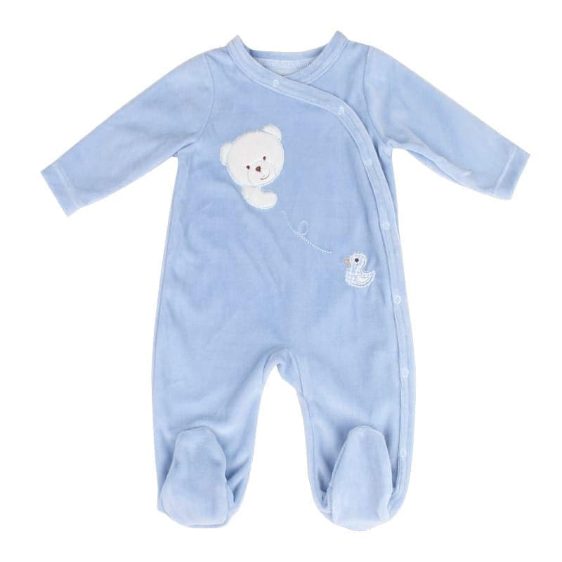 אוברול קטיפה רך במיוחד - כחול