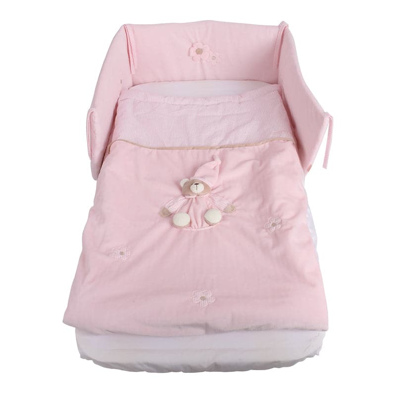 PREMIUM CRIB BEDDING SET - PINK