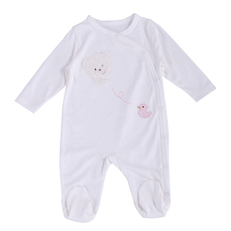 אוברול דובי ארוך - ורוד