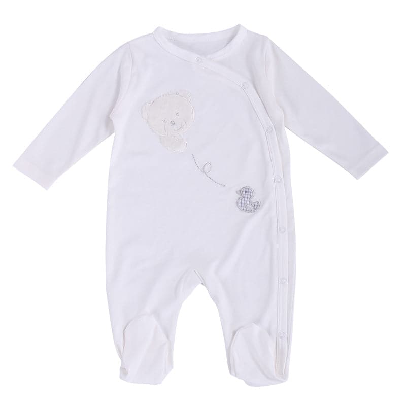 אוברול דובי ארוך - לבן