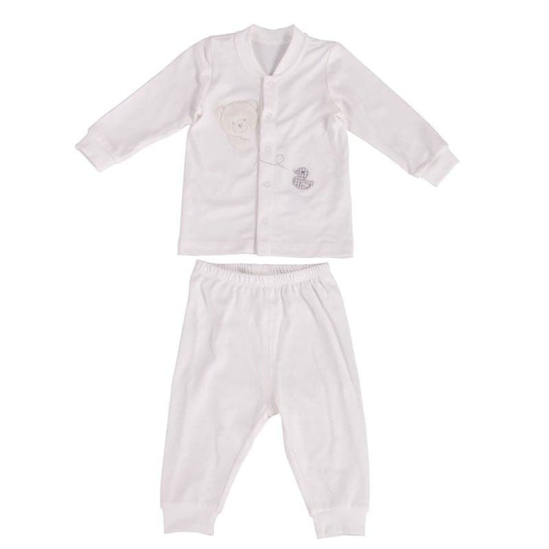 סט חולצה+ מכנס - לבן