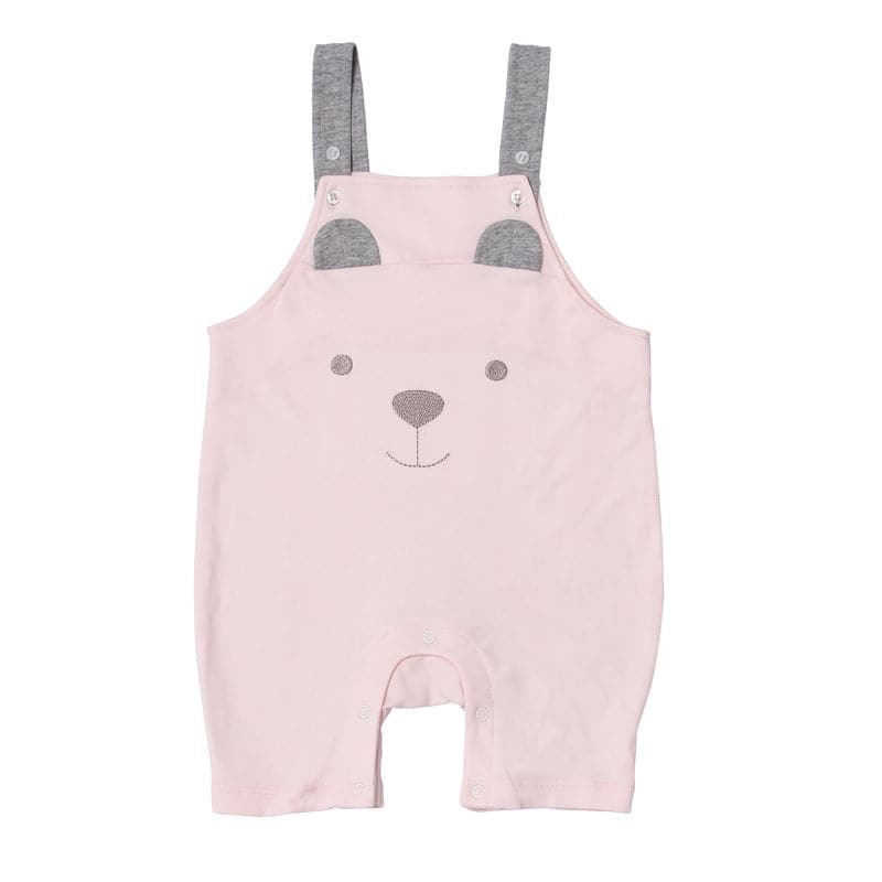 אוברול גופיה דובי - ורוד