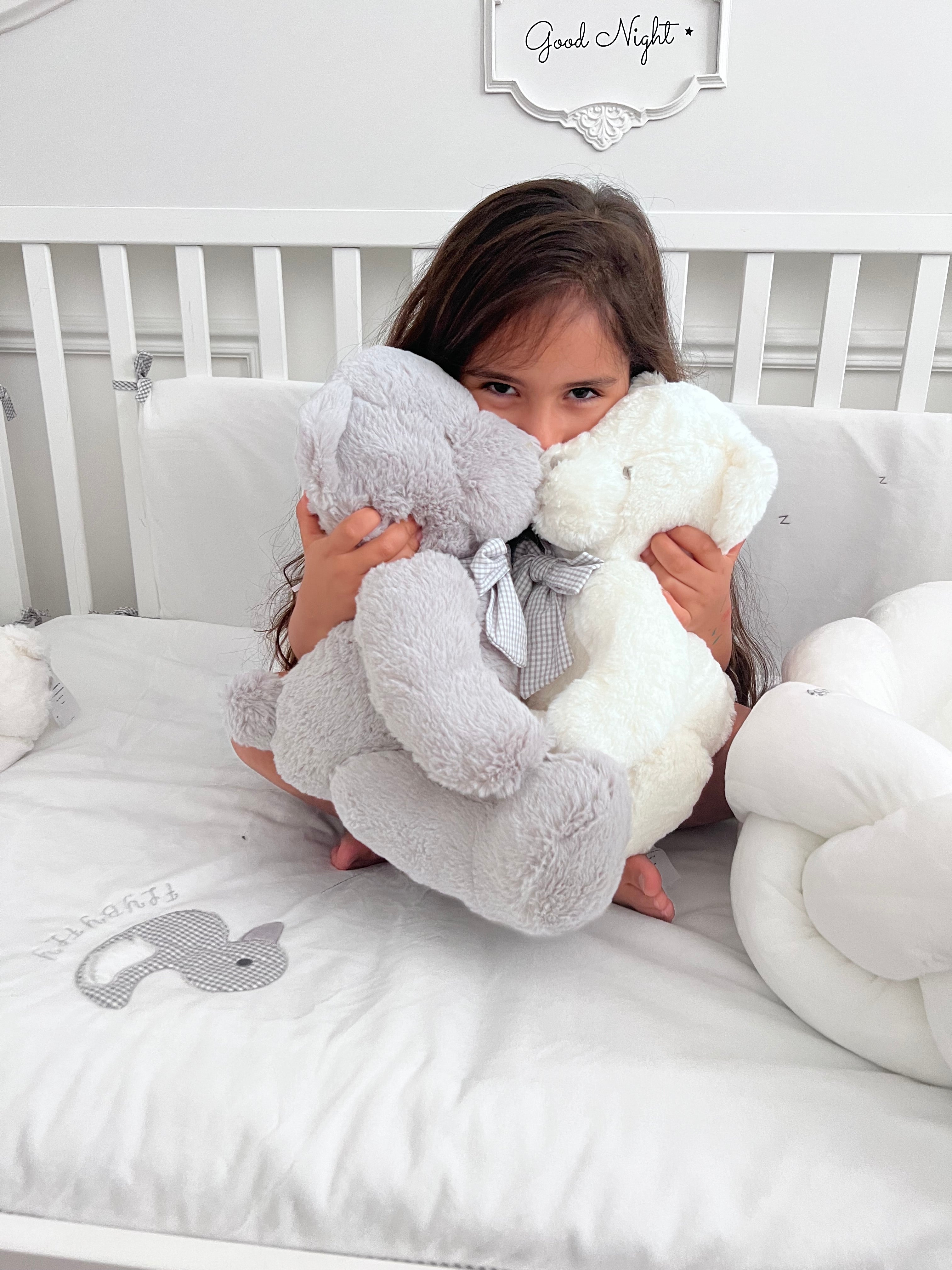 דובי פפיון לבן&אפור