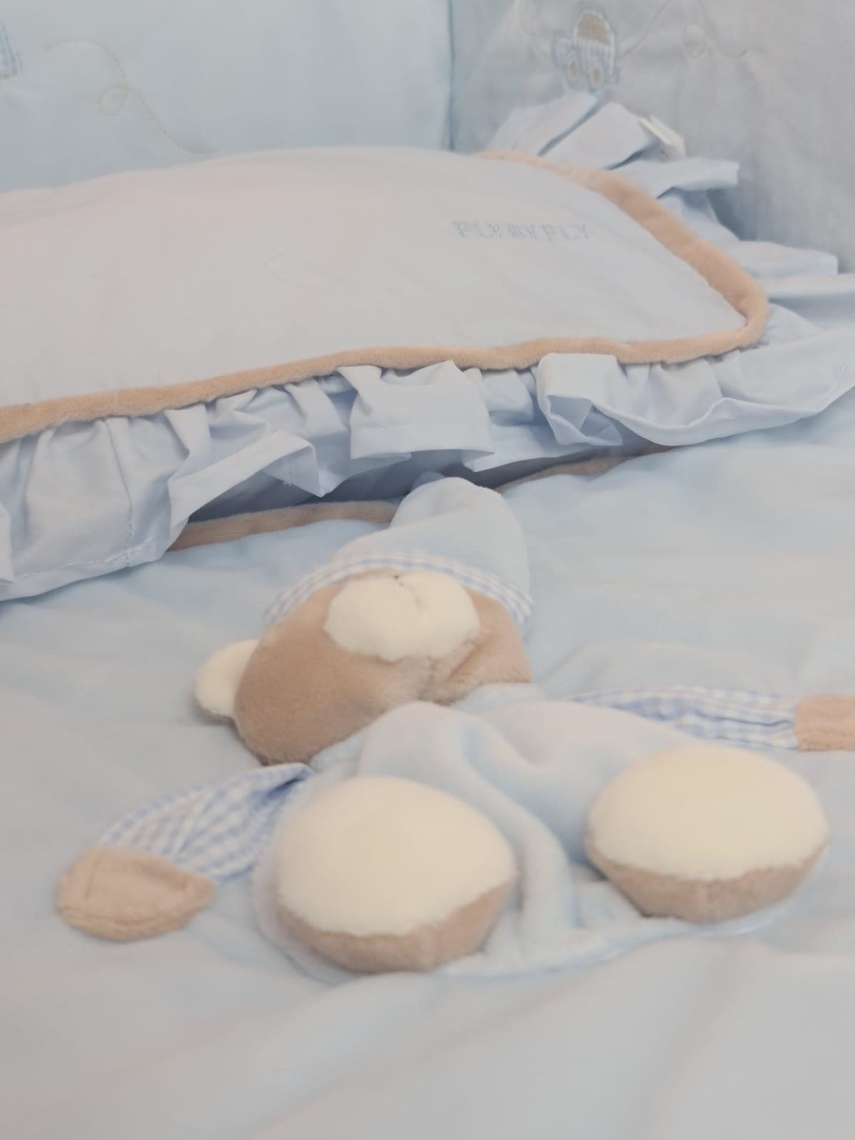 סט מצעים לעריסה פרימיום - כחול