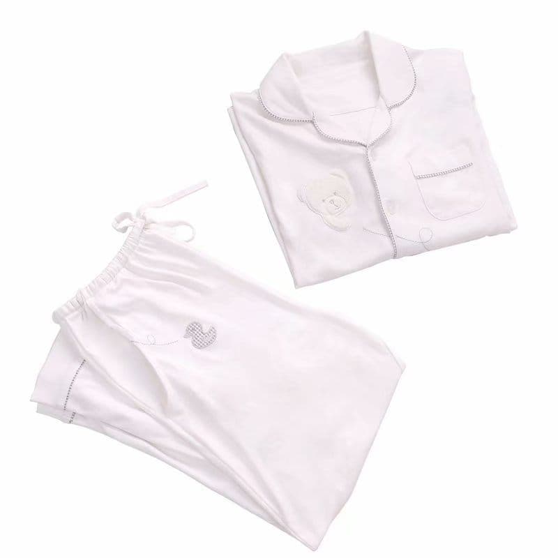 פיג'מה אמא -לבן