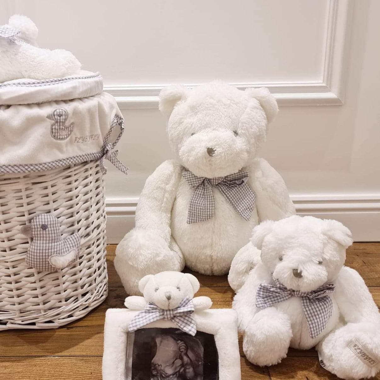 דובי פפיון לבן&אפור