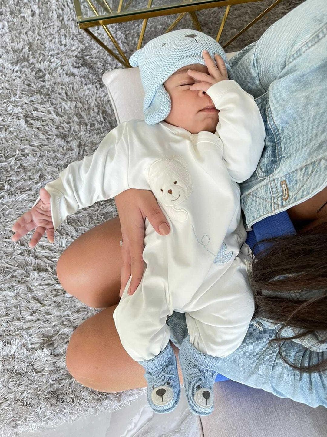 אוברול דובי ארוך - כחול