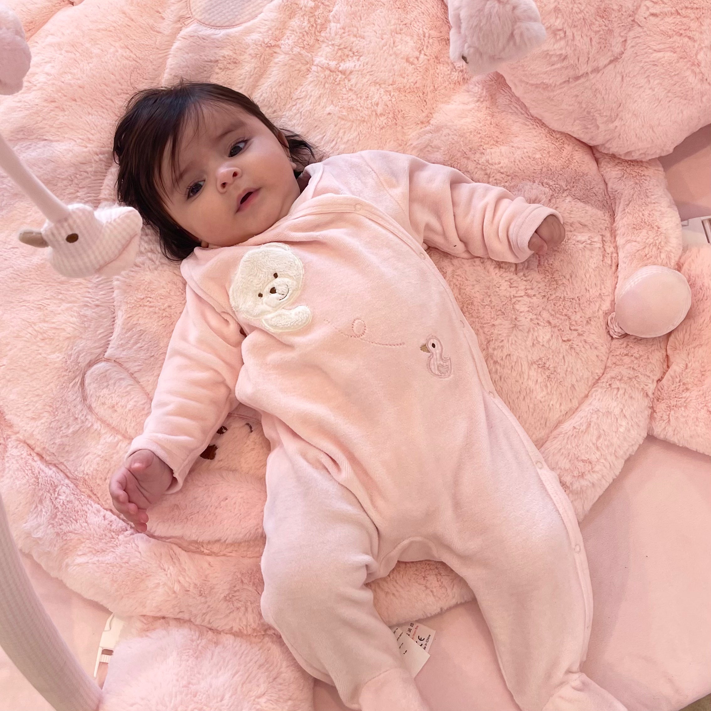 אוברול קטיפה רך במיוחד - ורוד