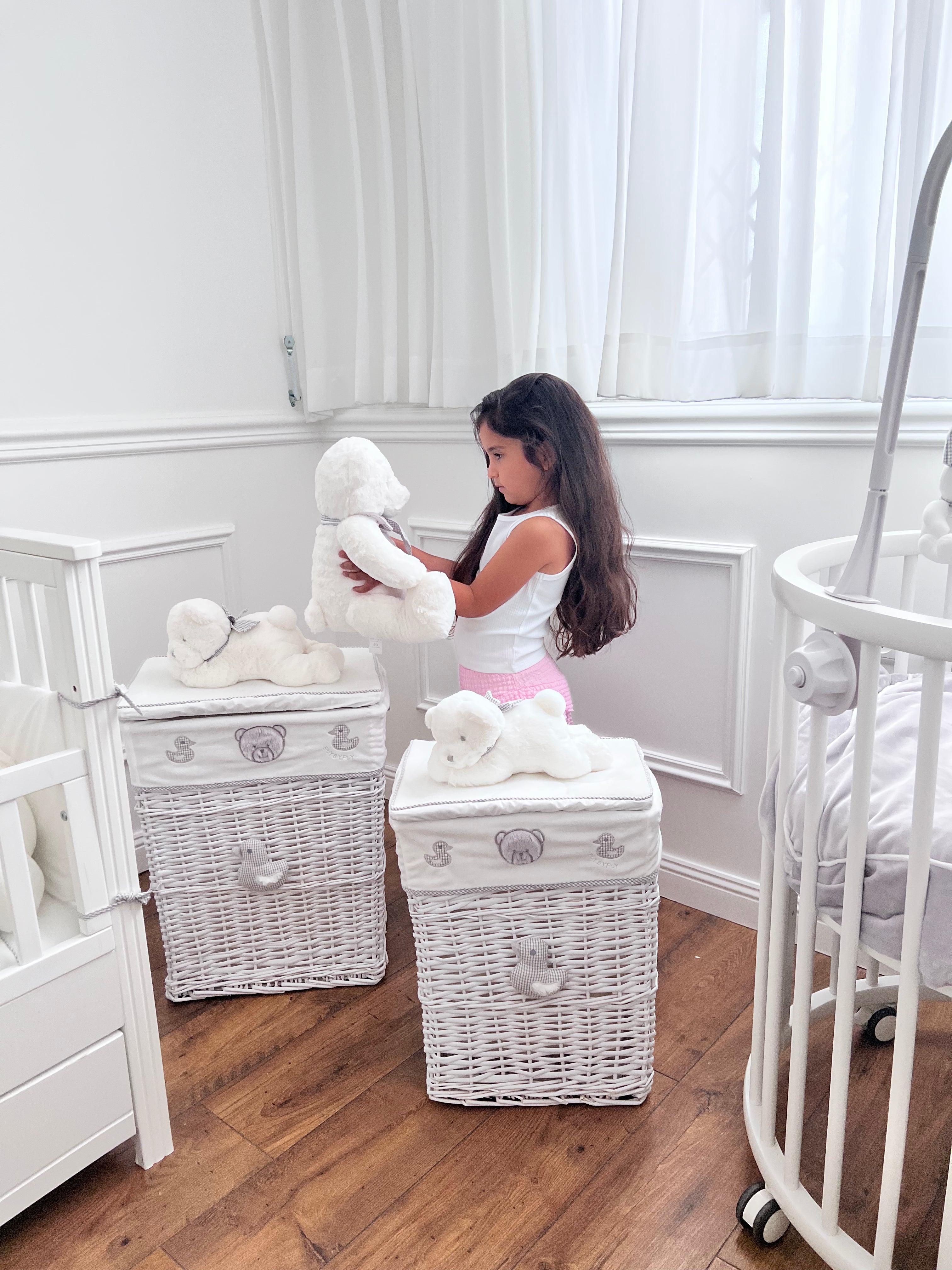 סל אחסון \ כביסה מרובע - דובי