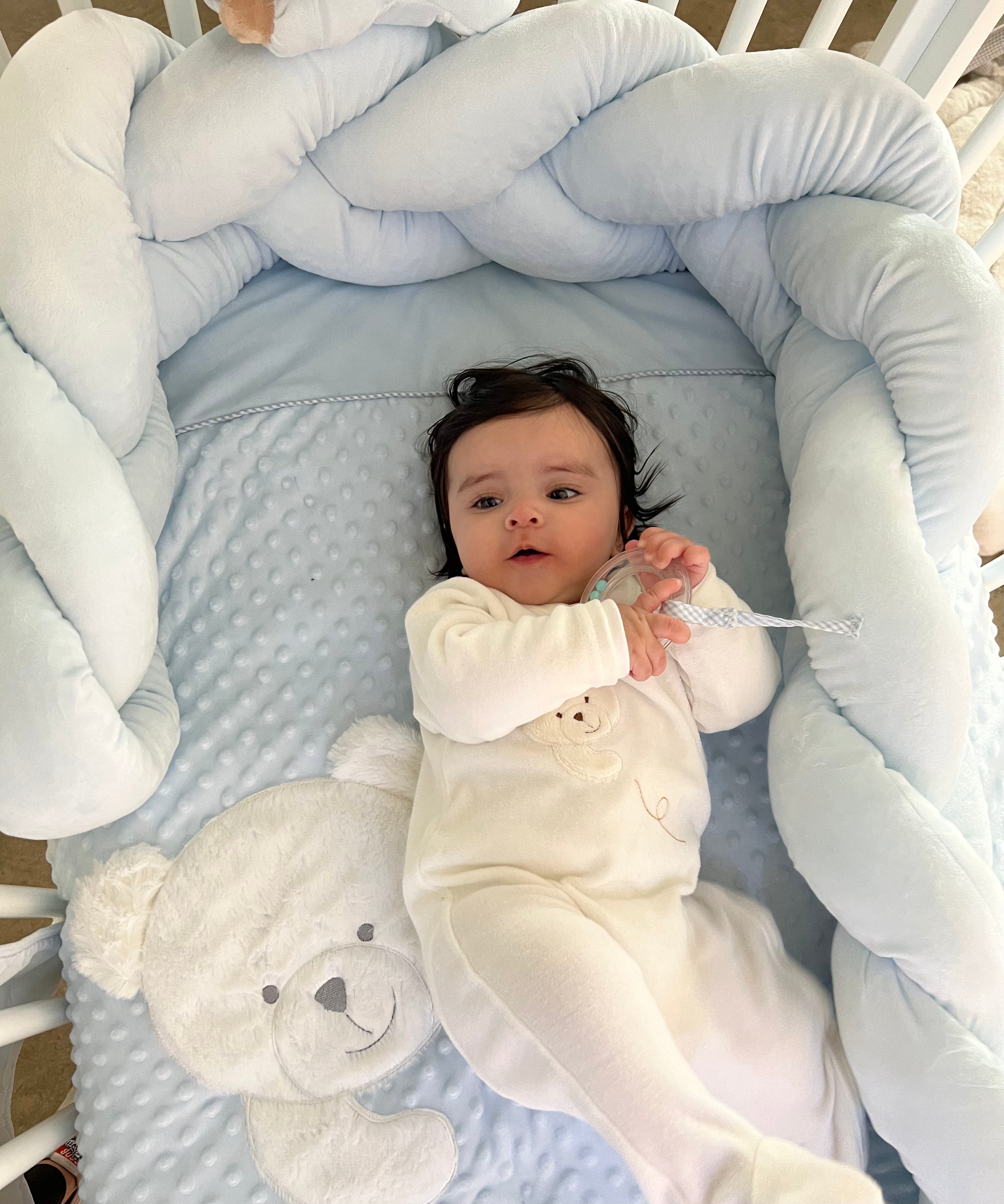 נחשוש למיטת תינוק ומעבר - כחול