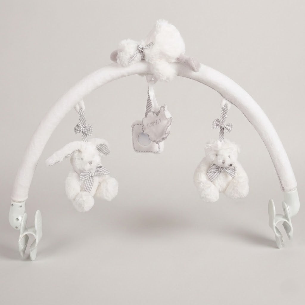 קשת פעילות מתכווננת לעגלה\לעריסה - לבן