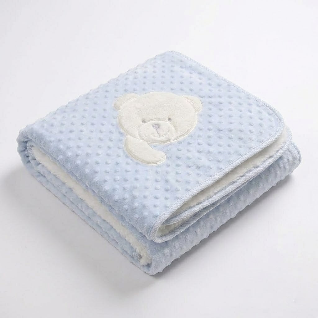 שמיכה פרוותית לתינוק - כחול