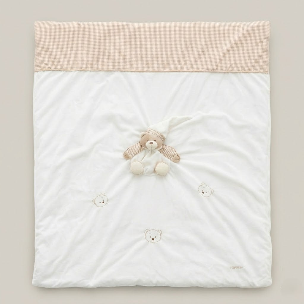 שמיכת פוך לעריסה - בז'