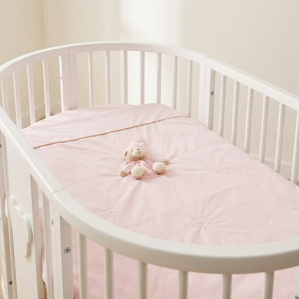 שמיכה + פוך למיטת תינוק \ מעבר - ורוד