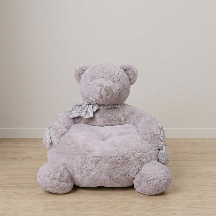 כורסא דובי לילדים - אפור