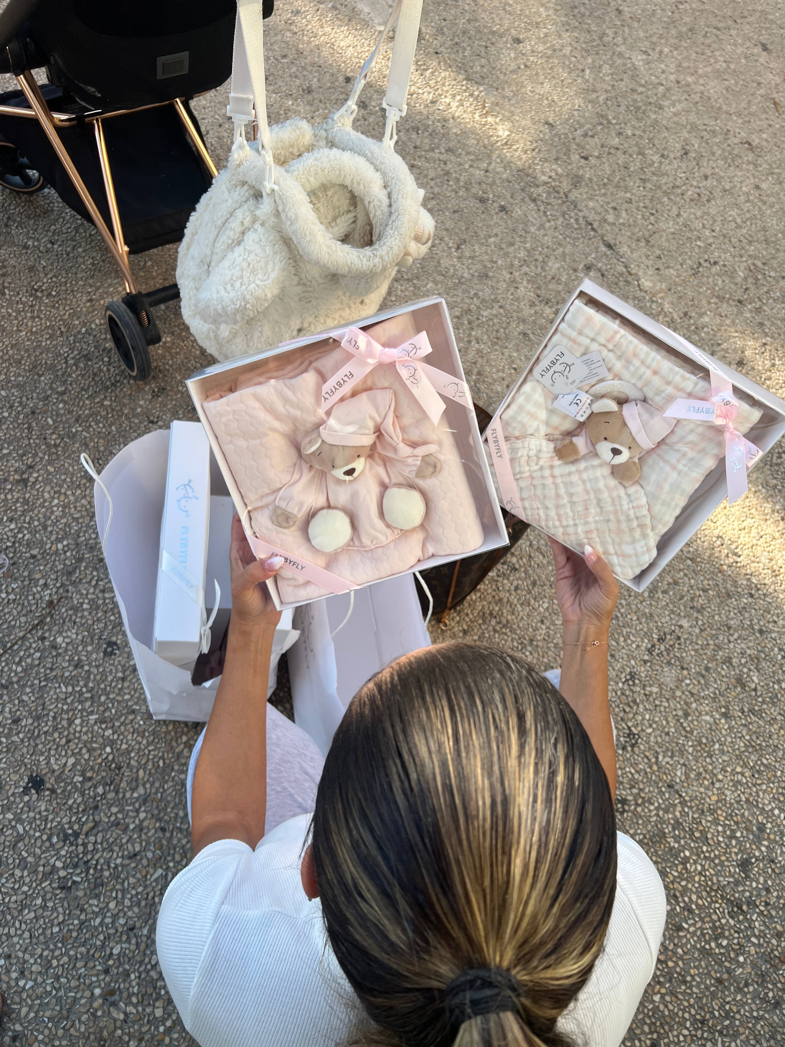 סט טטרה נושם -שמיכה ושמיכי נשכן -ורוד