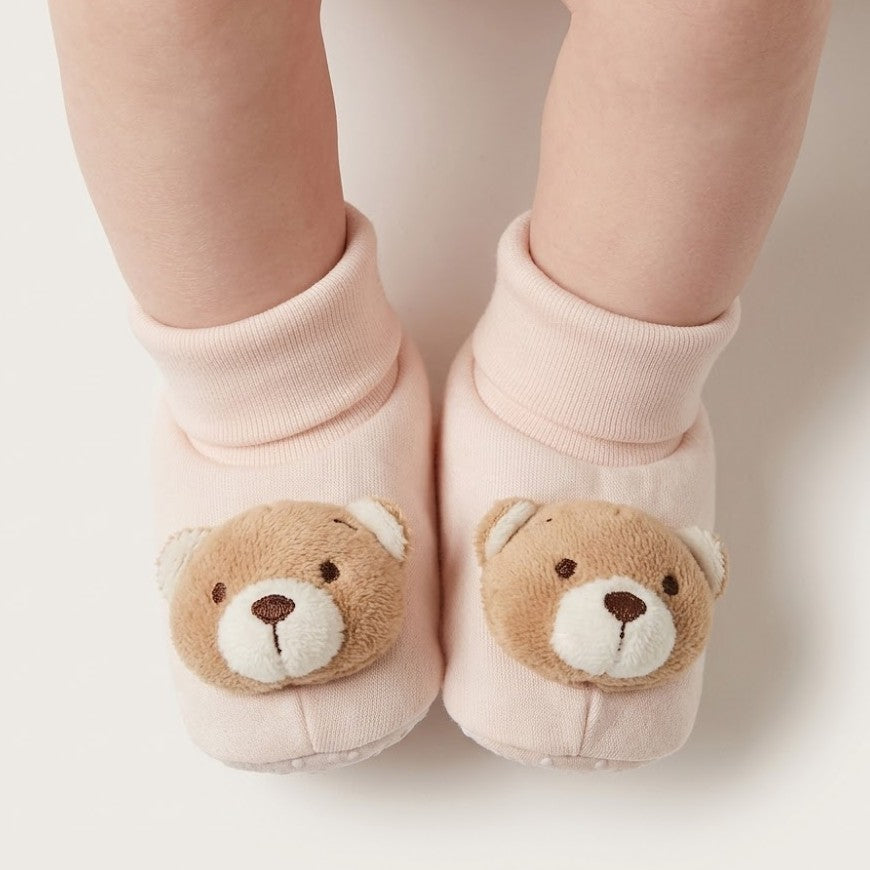 جوارب أطفال محبوكة - وردي