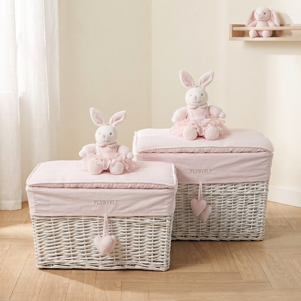 Pink Rabbit Toy Basket - Mimi