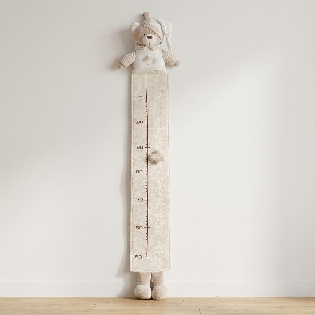 BEAR HEIGHT CHART METER   - BEIGE