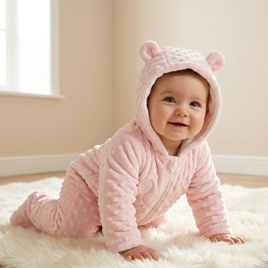 אוברול בועות - ורוד