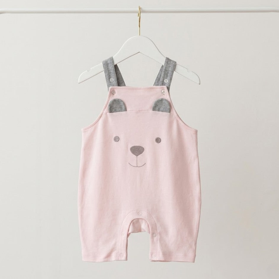 Bear tank top overall - pink