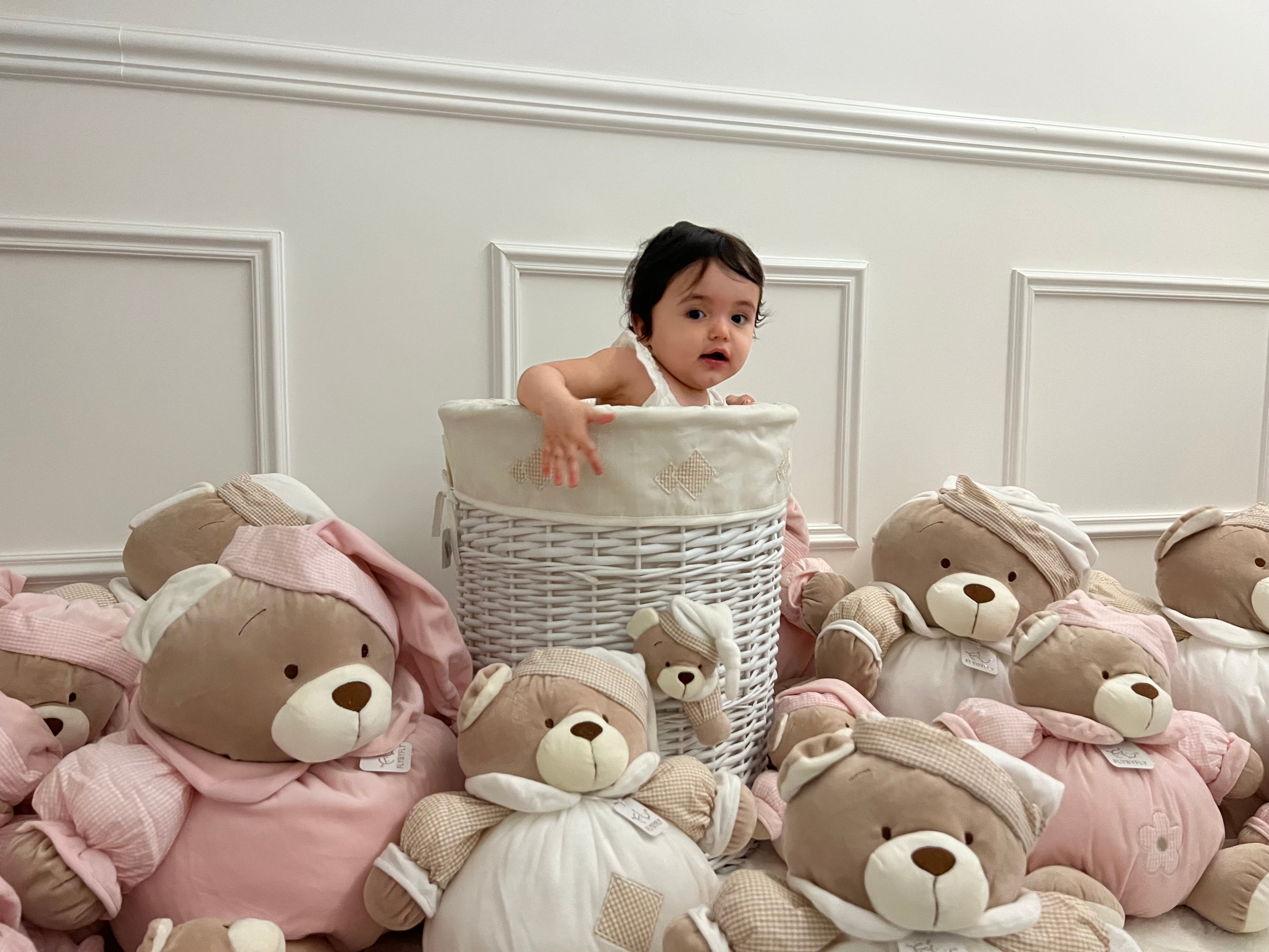 סל אחסון \ כביסה עגול - בז'