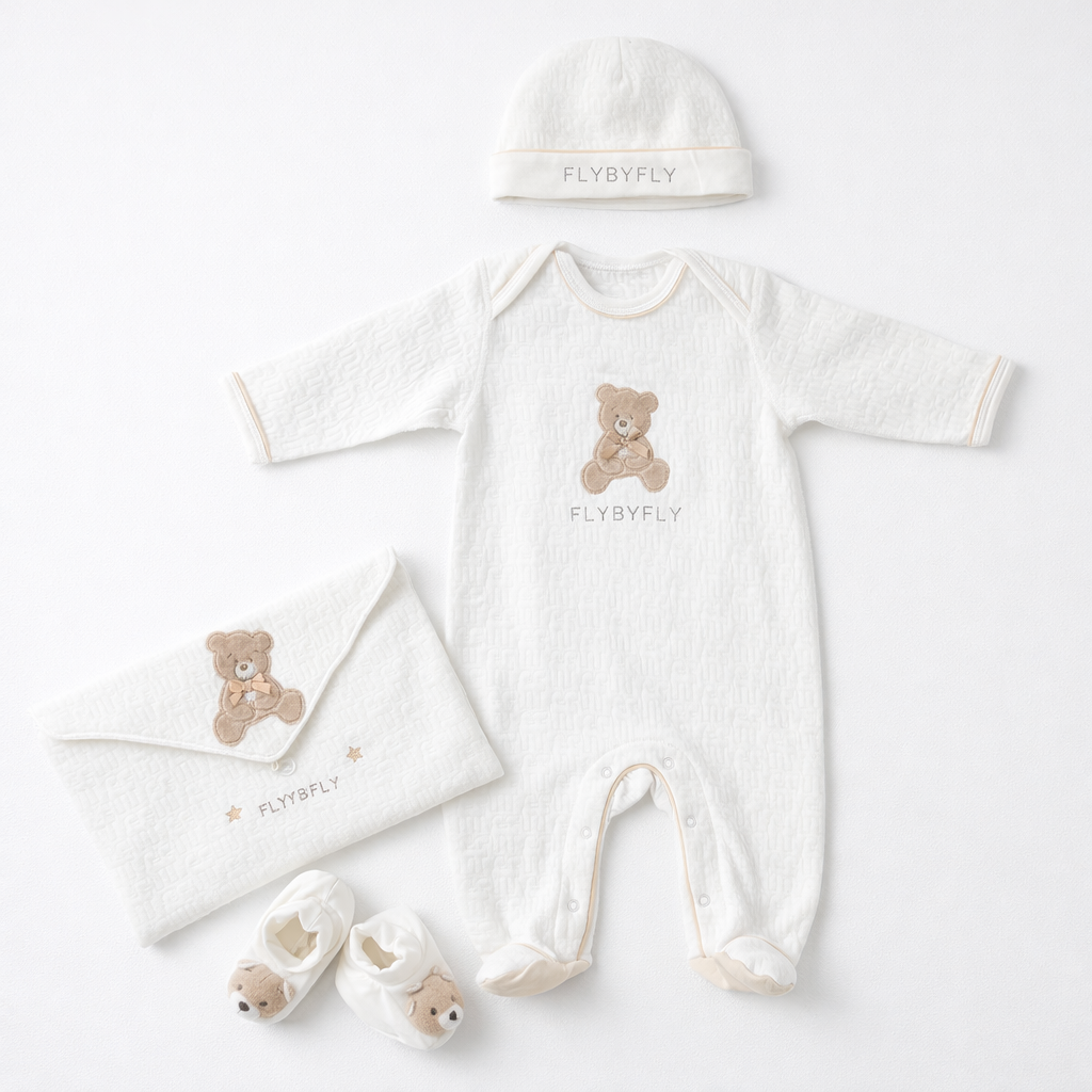 סט מתנה אוברול לתינוק – דובי פרימיום