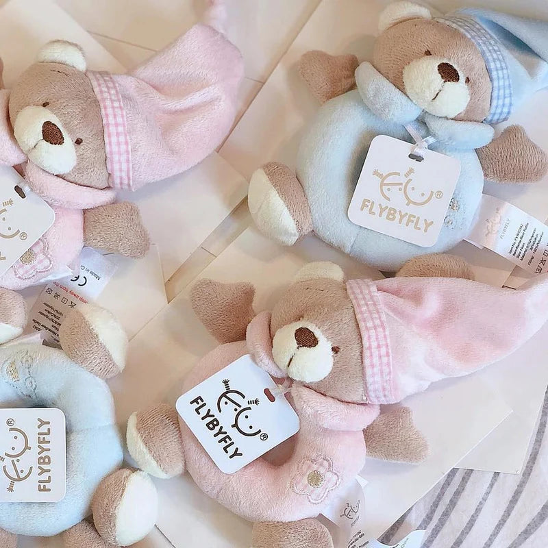 BEAR SHAKER TOY RING RATTLE - BEIGE