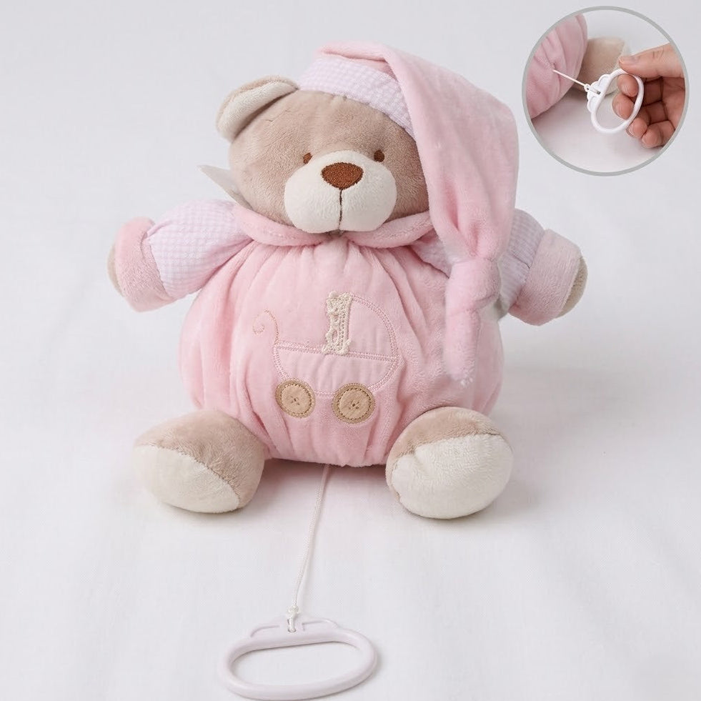 דובי כדורי מנגן (20 ס"מ) - ורוד