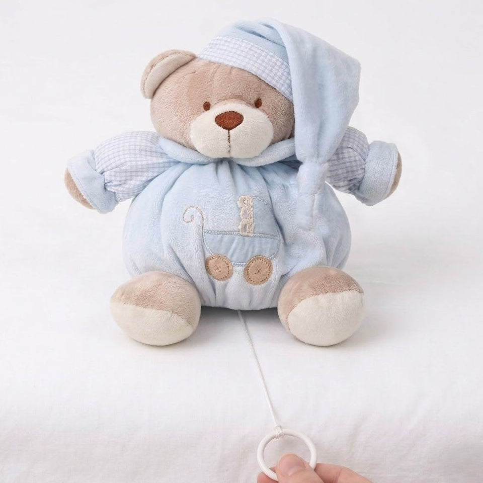 דובי כדורי מנגן (20 ס"מ) - כחול