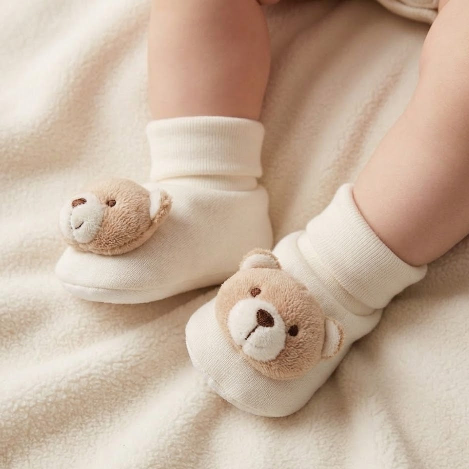 נעלי גרב לתינוק - בז'