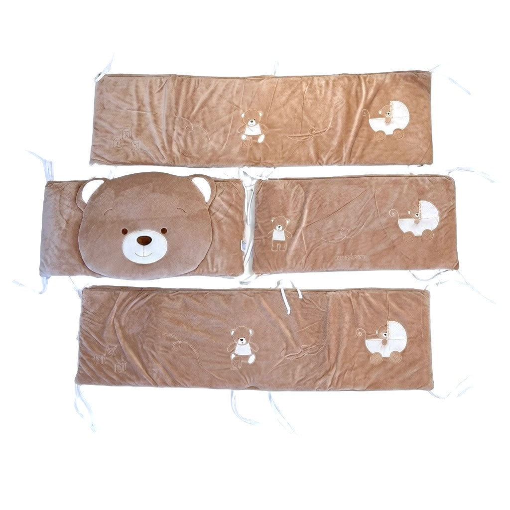 מגן ראש ומיטה מלא - חום