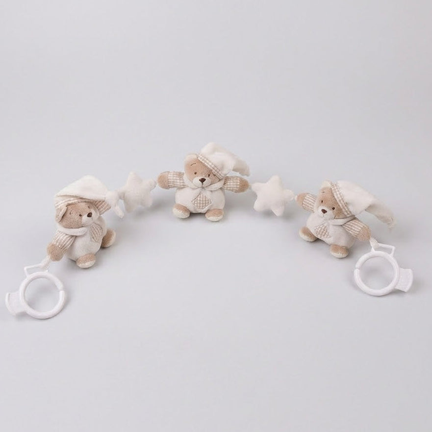 רצועת דובונים לעגלה - בז'