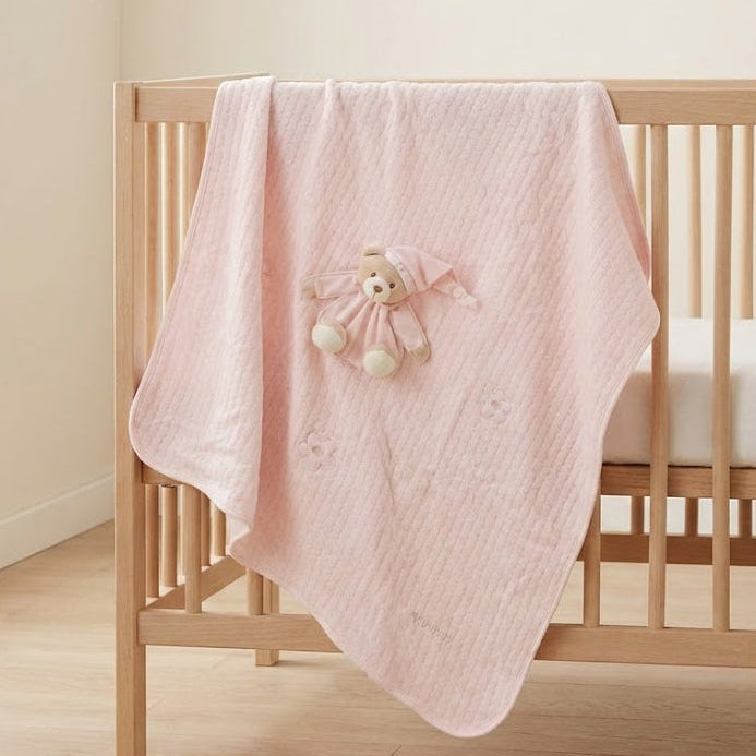 بطانية أطفال ثلاثية الأبعاد - وردي