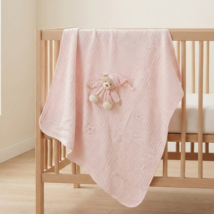 שמיכה 3D לתינוק - ורוד